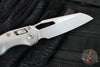 Marfione Select- M.S.I. Ram-Lok Folder- Smooth Stonewash Finished Titanium Handle- Stonewash Plain Edge Blade- Blue Backspacer 210-10 MS2