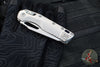 Marfione Select- M.S.I. Ram-Lok Folder- Smooth Stonewash Finished Titanium Handle- Stonewash Plain Edge Blade- Blue Backspacer 210-10 MS2