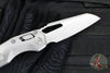 Marfione Select- M.S.I. Ram-Lok Folder- Smooth Stonewash Finished Titanium Handle- Stonewash Plain Edge Blade- Purple Backspacer 210-10 MS3