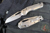 Marfione Select- M.S.I. Ram-Lok Folder- Smooth Stonewash Finished Titanium Handle- Stonewash Plain Edge Blade- Flamed Backspacer 210-10 MS4