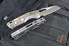 Marfione Select- M.S.I. Ram-Lok Folder- Smooth Stonewash Finished Titanium Handle- Stonewash Plain Edge Blade- Flamed Backspacer 210-10 MS4