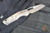 Marfione Select- M.S.I. Ram-Lok Folder- Smooth Stonewash Finished Titanium Handle- Stonewash Plain Edge Blade- Flamed Backspacer 210-10 MS4