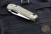Microtech Knives- M.S.I. Ram-Lok Folder- "Lawnman" Series- Frag OD Green G-10 Handle- Stonewash Part Serrated Edge Blade 210-11 FRGTODLM