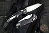Microtech Knives- M.S.I. Ram-Lok Folder- MINI- Frag Pattern Black Finished Aluminum Handle- Apocalyptic Plain Edge Blade 210M-10 APFR
