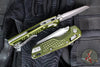 Microtech Knives- M.S.I. Ram-Lok Folder- MINI- Frag Pattern OD Green Finished Aluminum Handle- Apocalyptic Plain Edge Blade 210M-10 APFROD