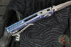 Microtech Knives- M.S.I. Ram-Lok Folder- MINI- Marfione Select- Smooth Antique Blue Finished Titanium Handle- Apocalyptic Plain Edge Blade 210M-10 APMS2