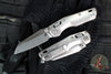 Microtech Knives- M.S.I. Ram-Lok Folder- MINI- Marfione Select- Stonewash Finished Smooth Titanium Handle- Stonewash Plain Edge Blade- Bronze Accent  210M-10 MS2