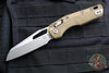 Microtech Knives- M.S.I. Ram-Lok Folder- Dark Earth Tri-Grip Injection Molded Handle- Apocalyptic Plain Edge Blade 210T-10 APPMDE