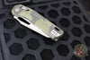 Microtech Knives- M.S.I. Ram-Lok Folder- Olive Camo Finished Tri-Grip Injection Molded Handle- Apocalyptic Plain Edge Blade 210T-10 APPMOC