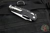 Microtech Knives- M.S.I. Ram-Lok Folder- Black Tri-Grip Injection Molded Handle- Stonewash Plain Edge Blade 210T-10 PMBK