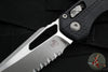 Microtech Knives- M.S.I. Ram-Lok Folder- Black Tri-Grip Injection Molded Handle- Apocalyptic Part Serrated Edge Blade 210T-11 APPMBK