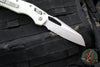 Microtech Knives- M.S.I. Ram-Lok Folder- White Tri-Grip Injection Molded Handle- Apocalyptic Part Serrated Edge Blade 210T-11 APPMWH