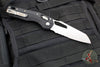 Microtech Knives- M.S.I. Ram-Lok Folder- Black Tri-Grip Injection Molded Handle- Stonewash Part Serrated Edge Blade 210T-11 PMBK