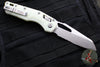 Microtech Knives- M.S.I. Ram-Lok Folder- White Tri-Grip Injection Molded Handle- Stonewash Part Serrated Edge Blade 210T-11 PMWH