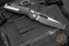 Microtech Knives- M.S.I. Ram-Lok Folder- Black Tri-Grip Injection Molded Handle- Black Plain Edge Blade- Bead Blast Hardware 210T-1 PMBK