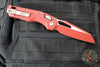 Microtech Knives- M.S.I. Ram-Lok Folder- Crimson Finished Tri-Grip Injection Molded Handle- Cerakoted Crimson Plain Edge Blade 210T-1 PMCCM