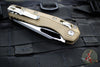 Microtech Knives- M.S.I. Ram-Lok Folder- Dark Earth Tri-Grip Injection Molded Handle- Black Plain Edge Blade- Bead Blast Hardware 210T-1 PMDE