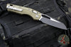 Microtech Knives- M.S.I. Ram-Lok Folder- OD Green Tri-Grip Injection Molded Handle- Black Plain Edge Blade- Bead Blast Hardware 210T-1 PMOD