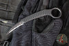 Microtech Feather Karambit Fixed Blade- Distressed Black Finish- US Flag Marked- Full Serrated Blade  215-3DBKS-FLAG