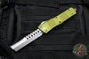 Microtech Combat Hellhound Razor OTF Knife- OD Green Handle- Apocalyptic Plain Edge Blade 219R-10 APODS