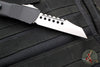 Microtech Combat Warhound OTF Knife- Black Handle- Stonewash Plain Edge Blade 219W-10 S
