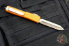 Microtech Ultratech OTF Knife- Spartan Edge- Orange Handle- Bronzed Blade 223-13 OR