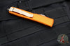 Microtech Ultratech OTF Knife- Spartan Edge- Orange Handle- Bronzed Blade 223-13 OR
