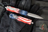 Microtech Dirac- Double Edge- Special 250th US Flag Graphic Handle- Apocalyptic Finished Blade 225-10 APS-4J250
