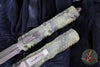 Microtech Dirac OTF Knife- Double Edge- Bazooka Green Hex Camo Finished Handle- Bronzed Apocalyptic Blade 225-13 APBOHXCS