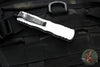 Microtech Dirac OTF Knife- Double Edge- Clear Finished Handle- Black Blade 225-1 CR