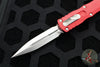 Microtech Dirac OTF Knife- Double Edge- Red Handle- Satin Blade 225-4 RD