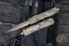 Microtech Dirac Delta OTF Knife- Badlands Hex Camo Finished Handle- Bronzed Apocalyptic Finished Blade 227-13 APBNHXCS