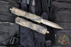 Microtech Dirac Delta OTF Knife- Badlands Hex Camo Finished Handle- Bronzed Apocalyptic Finished Blade 227-13 APBNHXCS