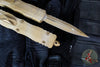 Microtech Dirac Delta OTF Knife- Double Edge- Sand Dune Camo Finished Handle- Sand Dune Camo Finished Full Serrated Edge Blade 227-3 DUCS