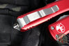 Microtech UTX-85 OTF Knife- Single Edge- Red Handle- Stonewash Blade 231-10 RD