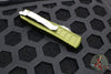 Microtech UTX-85 II OTF Knife- Single Edge- OD Green Handle- Stonewash Blade 231II-10 ODS