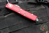 Microtech UTX-85 OTF Knife- Double Edge- Merlot Red With Stonewash Blade 232-10 MR