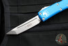 Microtech UTX-85 OTF Knife- Tanto Edge- Blue Handle- Stonewash Blade 233-10 BL
