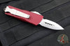 Microtech Mini Troodon OTF-Double Edge- Merlot Red Handle- Stonewash Blade 238-10 MR
