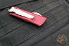 Microtech Mini Troodon OTF-Double Edge- Merlot Red Handle- Stonewash Blade 238-10 MR
