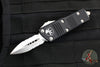 Microtech Mini Troodon OTF Knife- Double Edge- Black Handle- Stonewash Part Serrated Blade 238-11