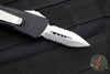 Microtech Mini Troodon OTF Knife- Double Edge- Black Handle- Stonewash Part Serrated Blade 238-11