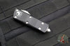 Microtech Mini Troodon OTF Knife- Double Edge- Black Handle- Stonewash Part Serrated Blade 238-11