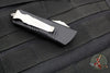 Microtech Mini Troodon OTF Knife- Double Edge- Black Handle- Stonewash Full Serrated Blade 238-12