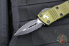 Microtech Mini Troodon OTF Knife- Double Edge- OD Green Handle- Black Blade 238-1 OD
