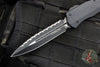 Microtech 2018 Cypher- Smooth Body- Tactical- Double Edge- Black Handle- Black Full Serrated Blade 242S-3T