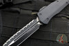 Microtech 2018 Cypher- Smooth Body- Tactical- Double Edge- Black Handle- Black Full Serrated Blade 242S-3T