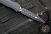 Microtech 2018 Cypher- Smooth Body- Tactical- Double Edge- Black Handle- Black Full Serrated Blade 242S-3T
