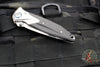 Microtech Socom Bravo- MINI- Tanto Edge-  Titanium Handle with Carbon Fiber Scales- Bead Blast Finished Plain Edge- Blue Pivot Collar 261M-7 CTFI