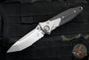 Microtech Socom Bravo- MINI- Tanto Edge-  Titanium Handle with Carbon Fiber Scales- Bead Blast Finished Part Serrated Edge- Bronze Pivot Collar 261M-8 CFTI